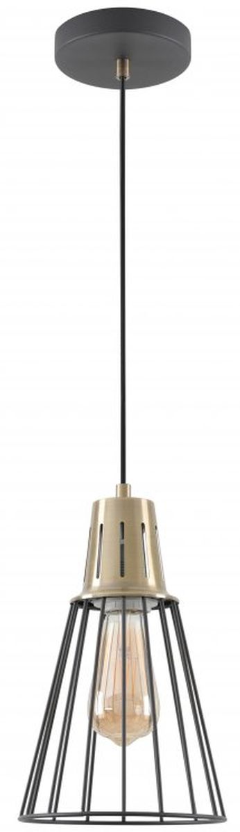 GTV Kaliope Pendelleuchte 1x40 W schwarz-gold OS-KAL-E27-11-DEC