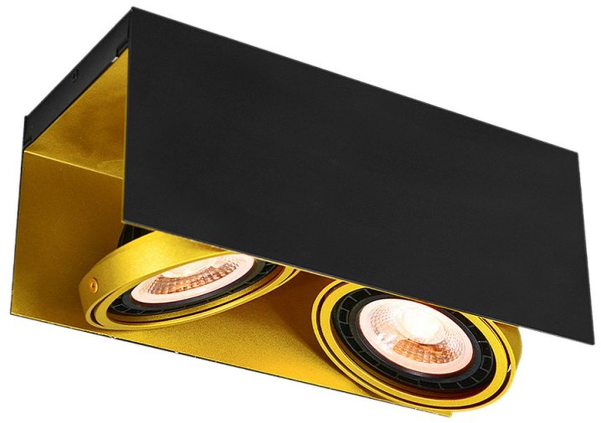 GTV Verso Deckenlampe 2x40 W schwarz-gold OS-VERSO2-11-DEC