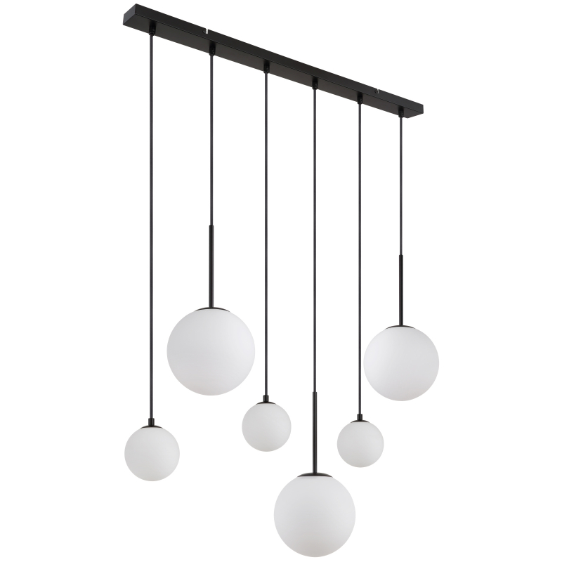Globo Lighting Hallie Pendelleuchte 6x9 W weiß-schwarz 15168-6