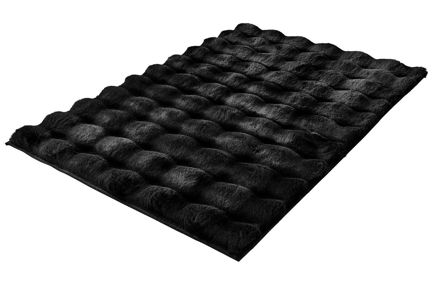 Kleine Wolke Cloud Badezimmerteppich 120x70 cm rechteckig schwarz 9198926225