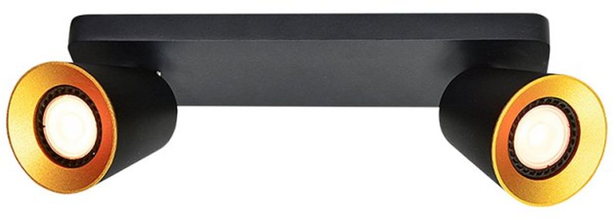 GTV Elli Deckenlampe 2x20 W schwarz OS-ELLI-2GU10-10-DEC