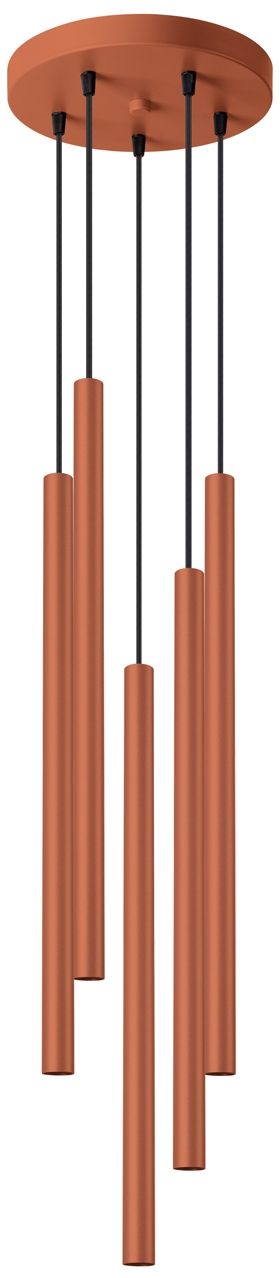 Sollux Lighting Pastelo Pendelleuchte 5x8 W rot SL.1528