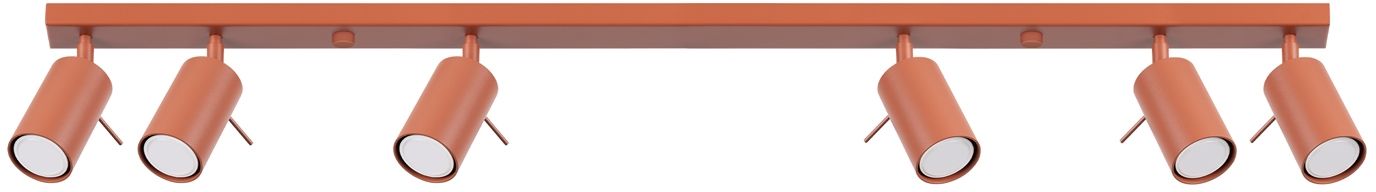 Sollux Lighting Ring Deckenlampe 6x10 W rot SL.1511