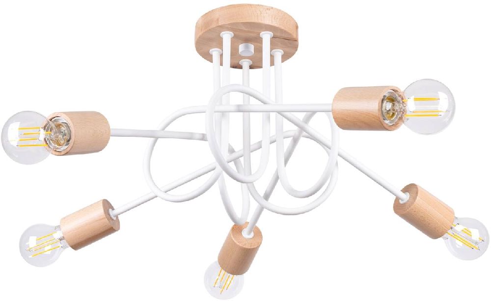 Sollux Lighting Ember Deckenlampe 5x15 W weiß SL.1475