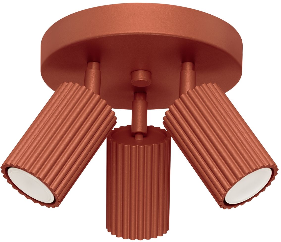 Sollux Lighting Karbon Deckenlampe 3x10 W rot SL.1639