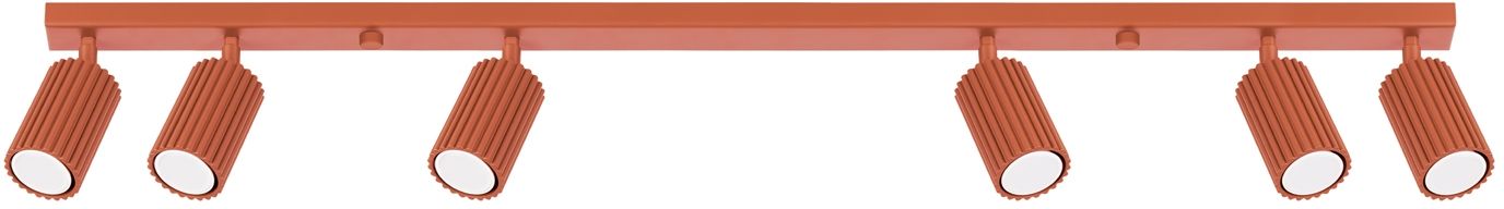 Sollux Lighting Karbon Deckenlampe 6x10 W rot SL.1642