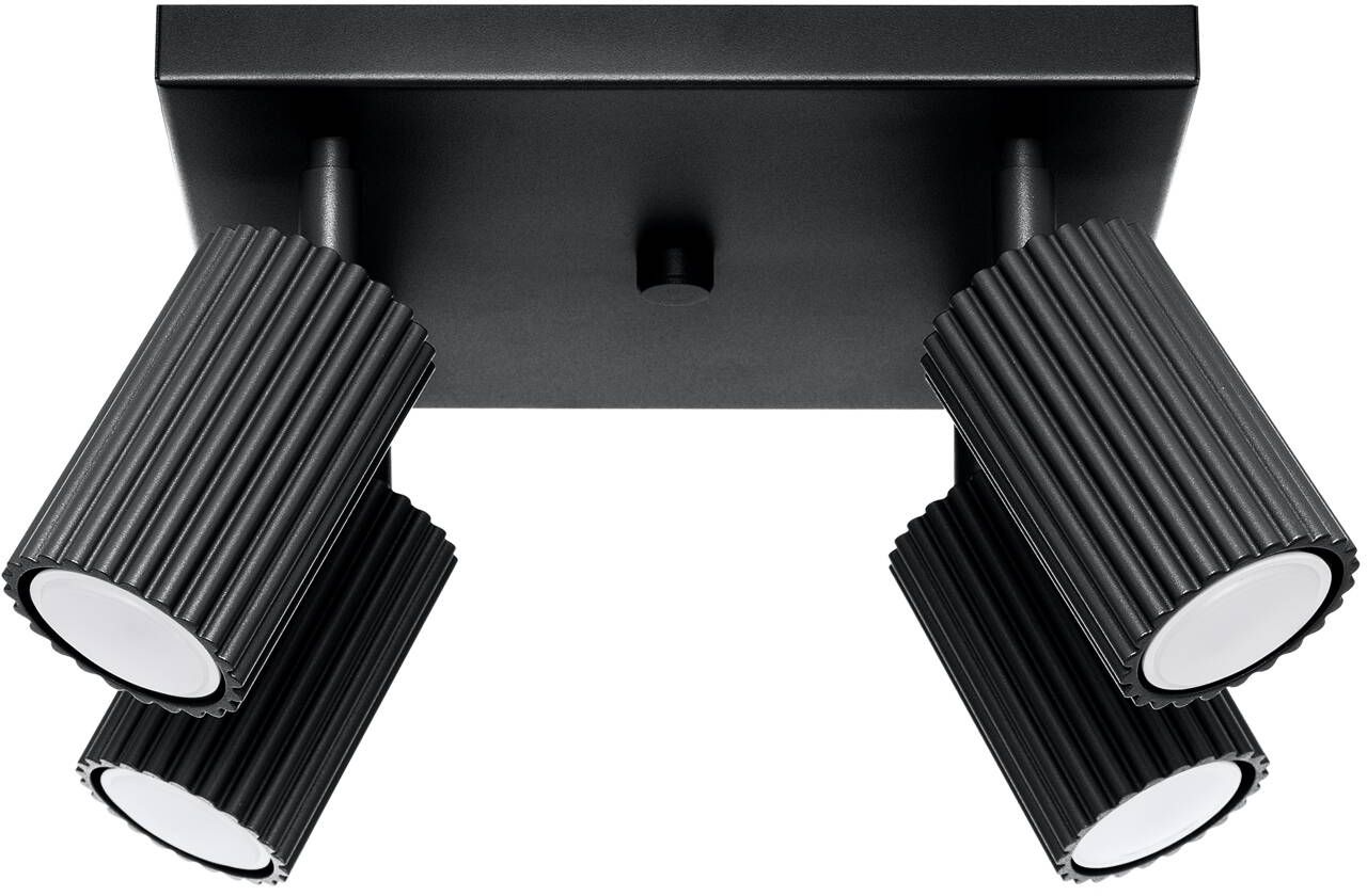Sollux Lighting Karbon Deckenlampe 4x10 W schwarz SL.1583