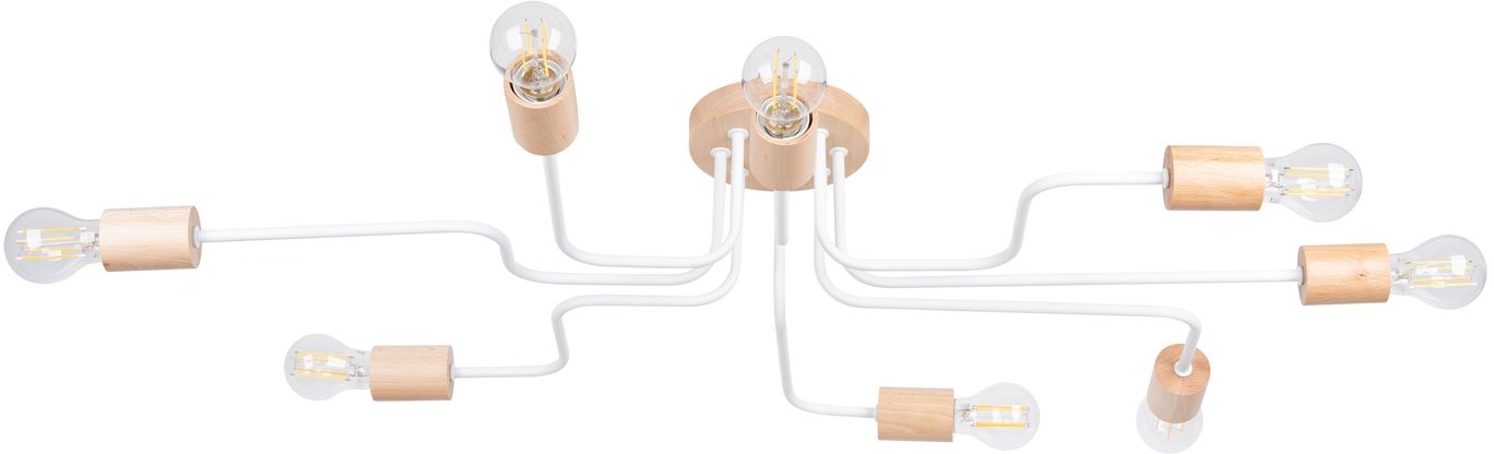 Sollux Lighting Timbo Deckenlampe x15 W weiß-holz SL.1667