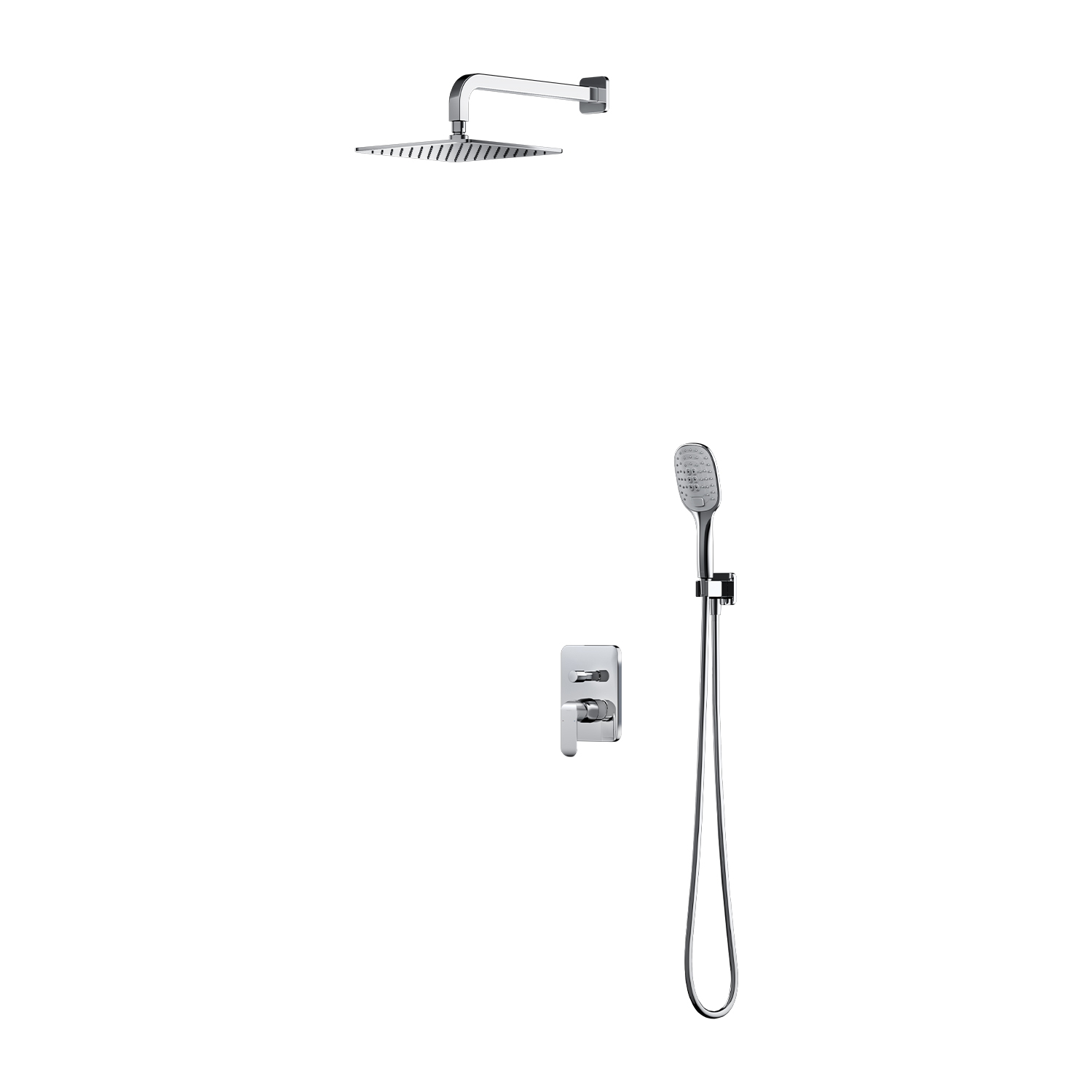 Omnires Sacramento Duschset Unterputz mit Regenbrause chrom SYSSC10XCR