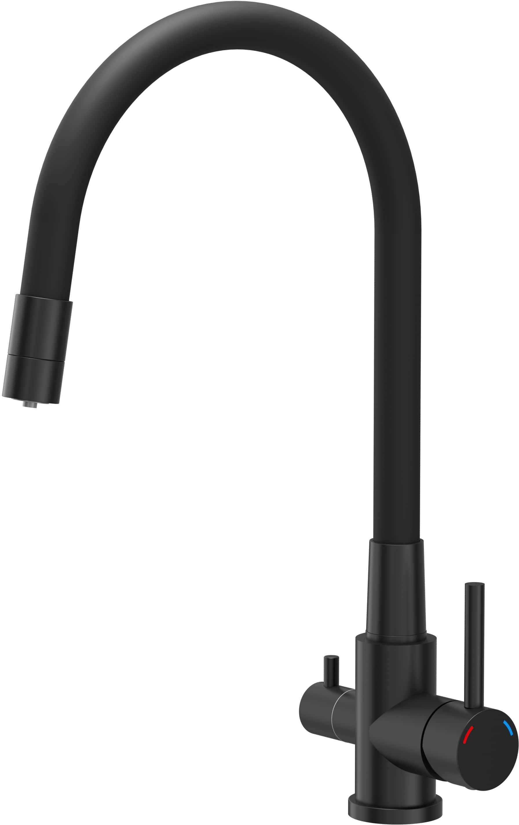 Quadron Agnes wasserhahn mit wasserfilter stehend schwarz 52141BLM
