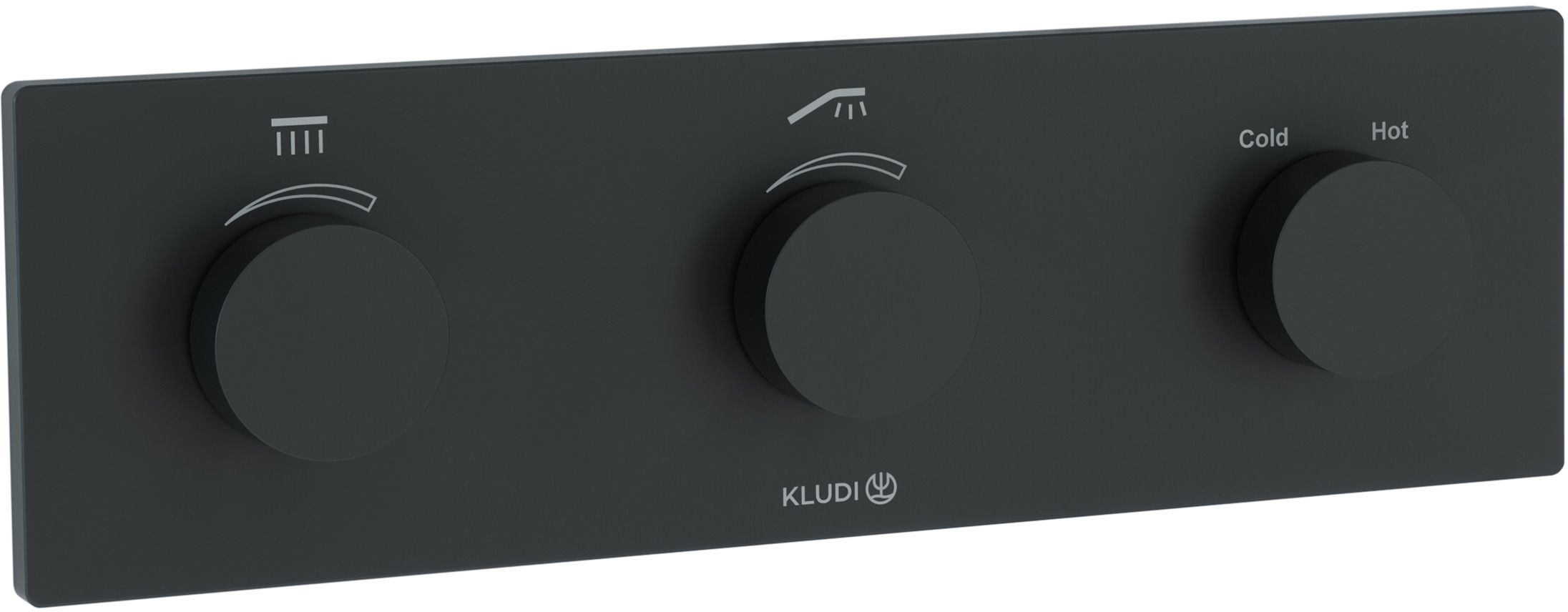 Kludi Pushtronic Badewannen- und Duscharmatur Unterputz mit Thermostat schwarz 3830039-00