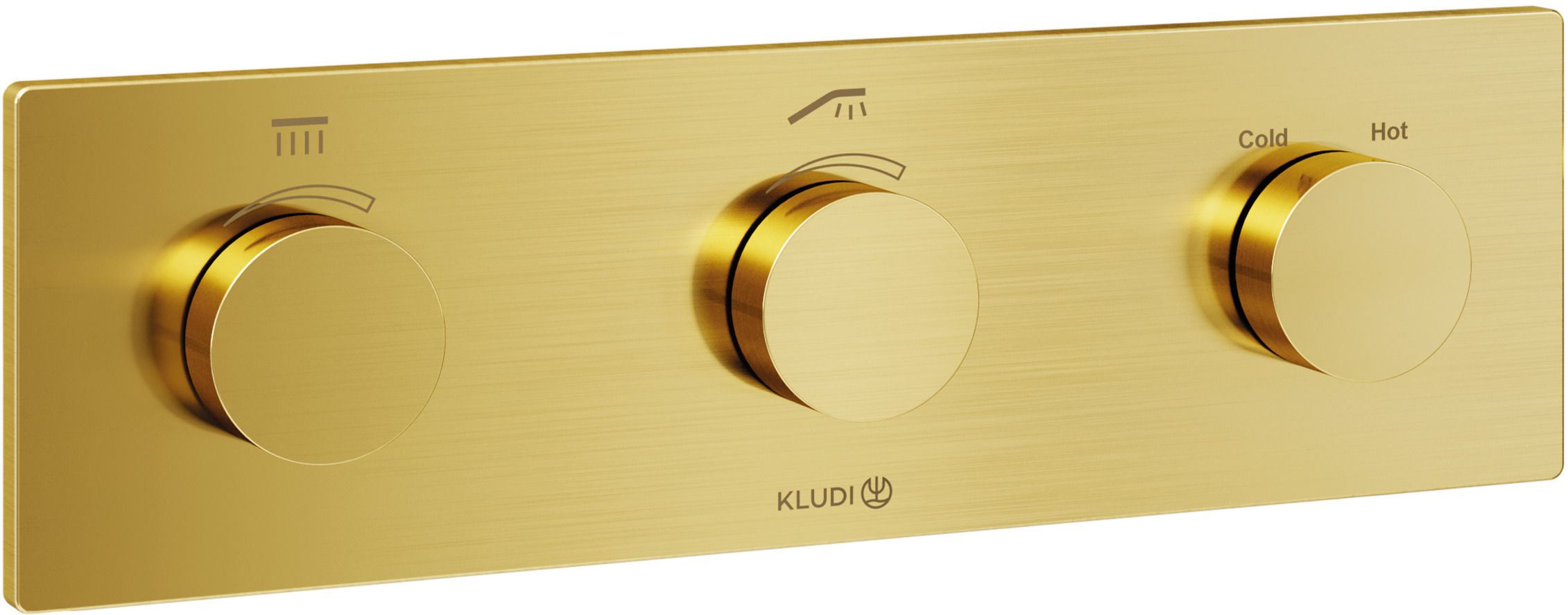 Kludi Pushtronic Badewannen- und Duscharmatur Unterputz mit Thermostat gold 38300N0-00