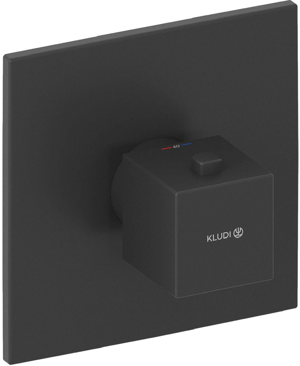 Kludi Decus Duschbatterie Unterputz mit Thermostat schwarz 547393975
