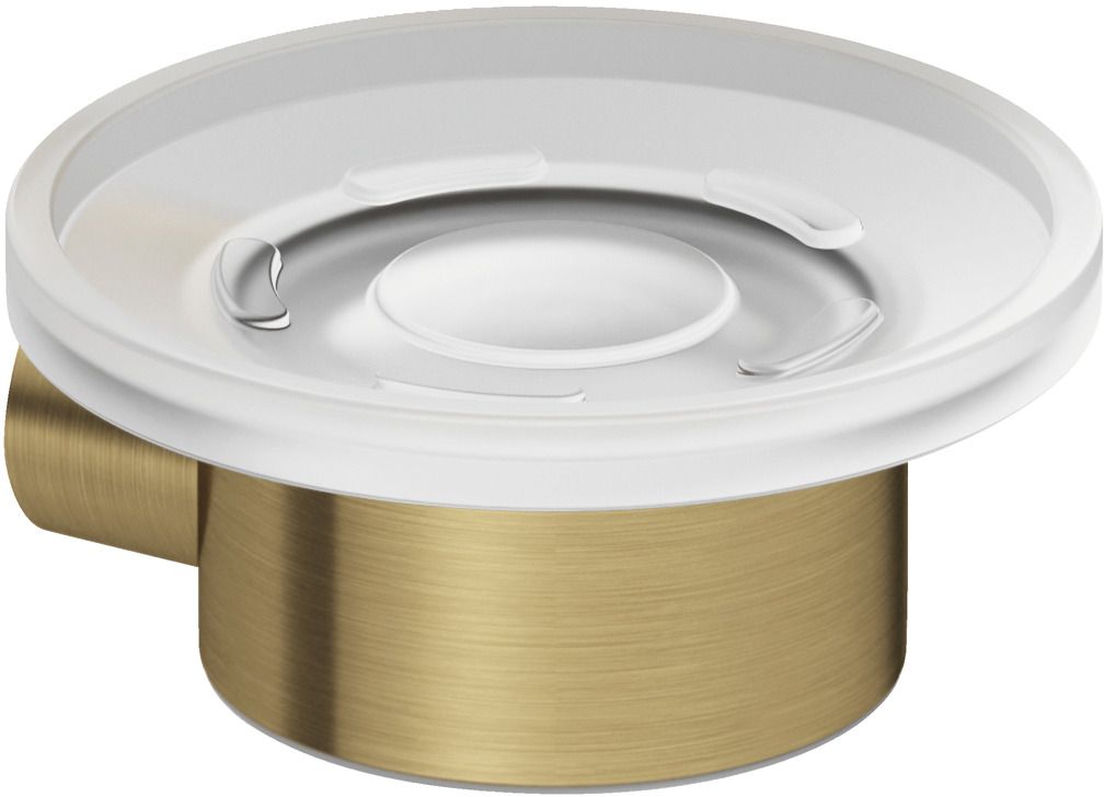 Kludi Vela R Seifenschale Wand weiß-gold 58985N0