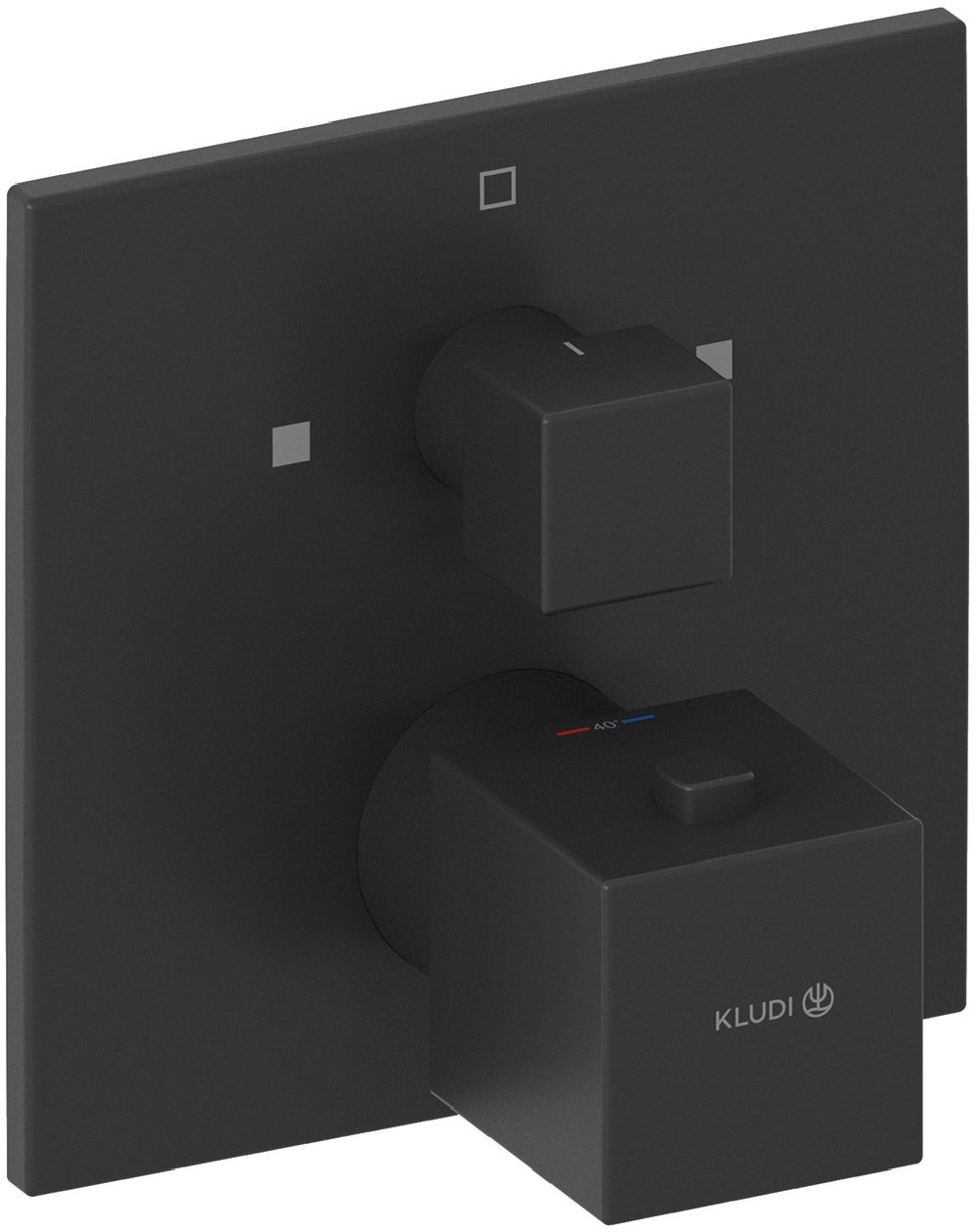 Kludi Decus Badewannen- und Duscharmatur Unterputz mit Thermostat schwarz 548103975