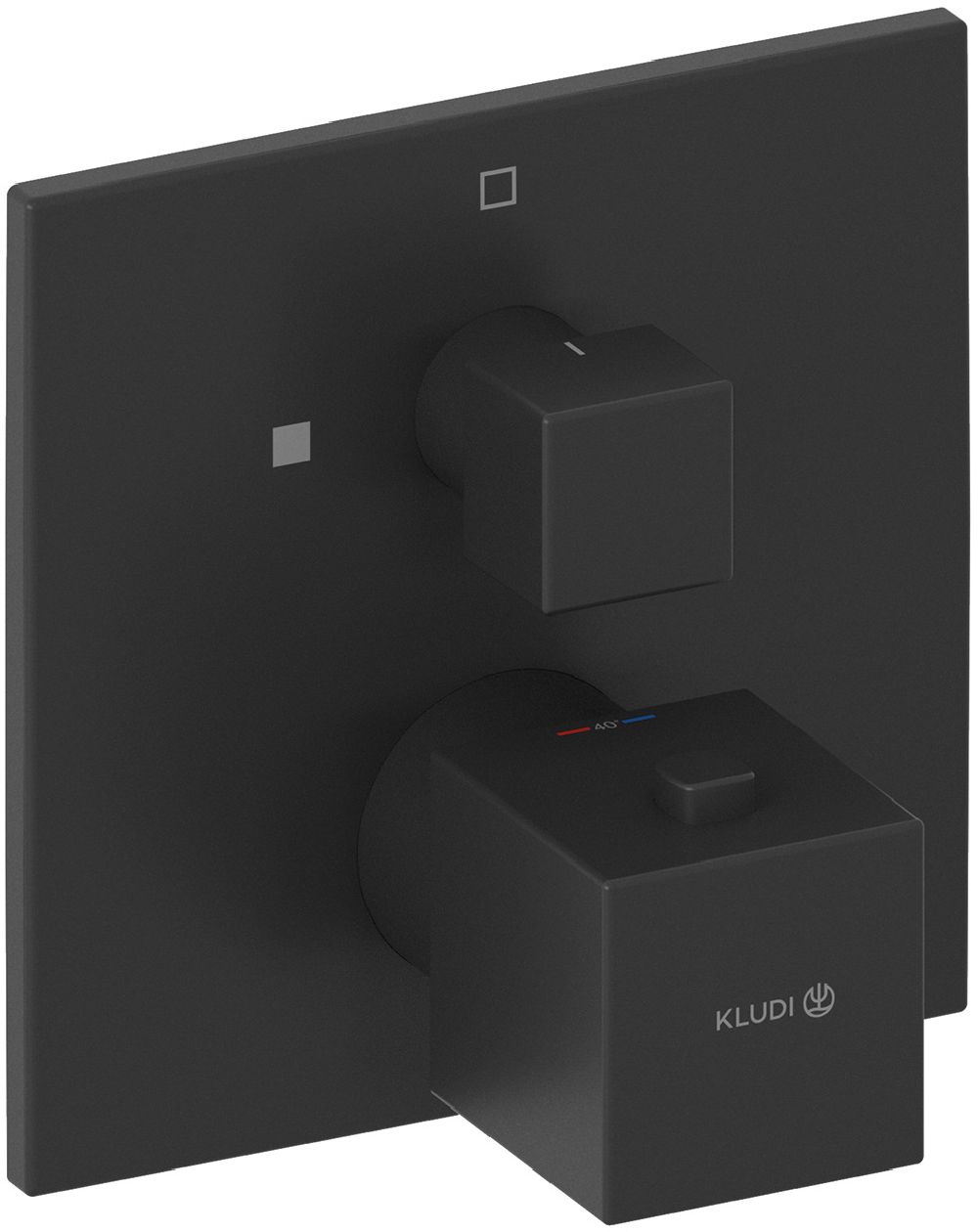 Kludi Decus Duschbatterie Unterputz mit Thermostat schwarz 548853975
