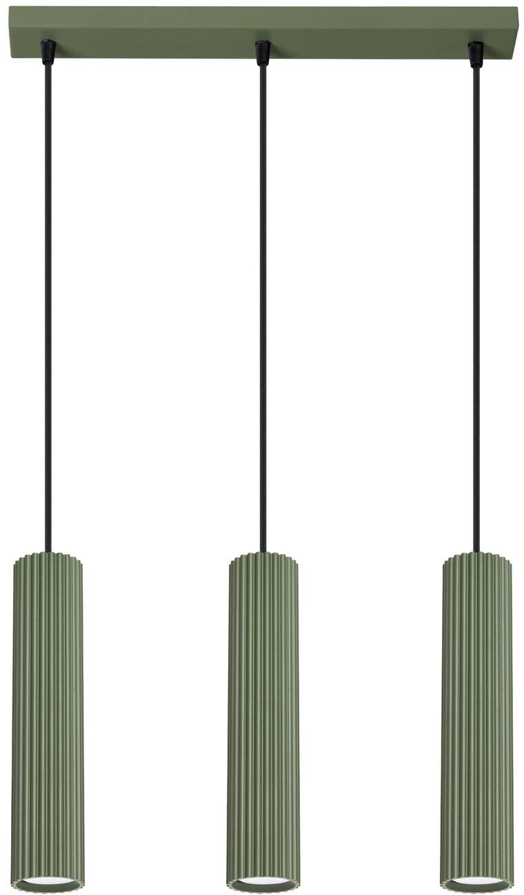 Sollux Lighting Karbon Pendelleuchte 3x10 W grün SL.1613