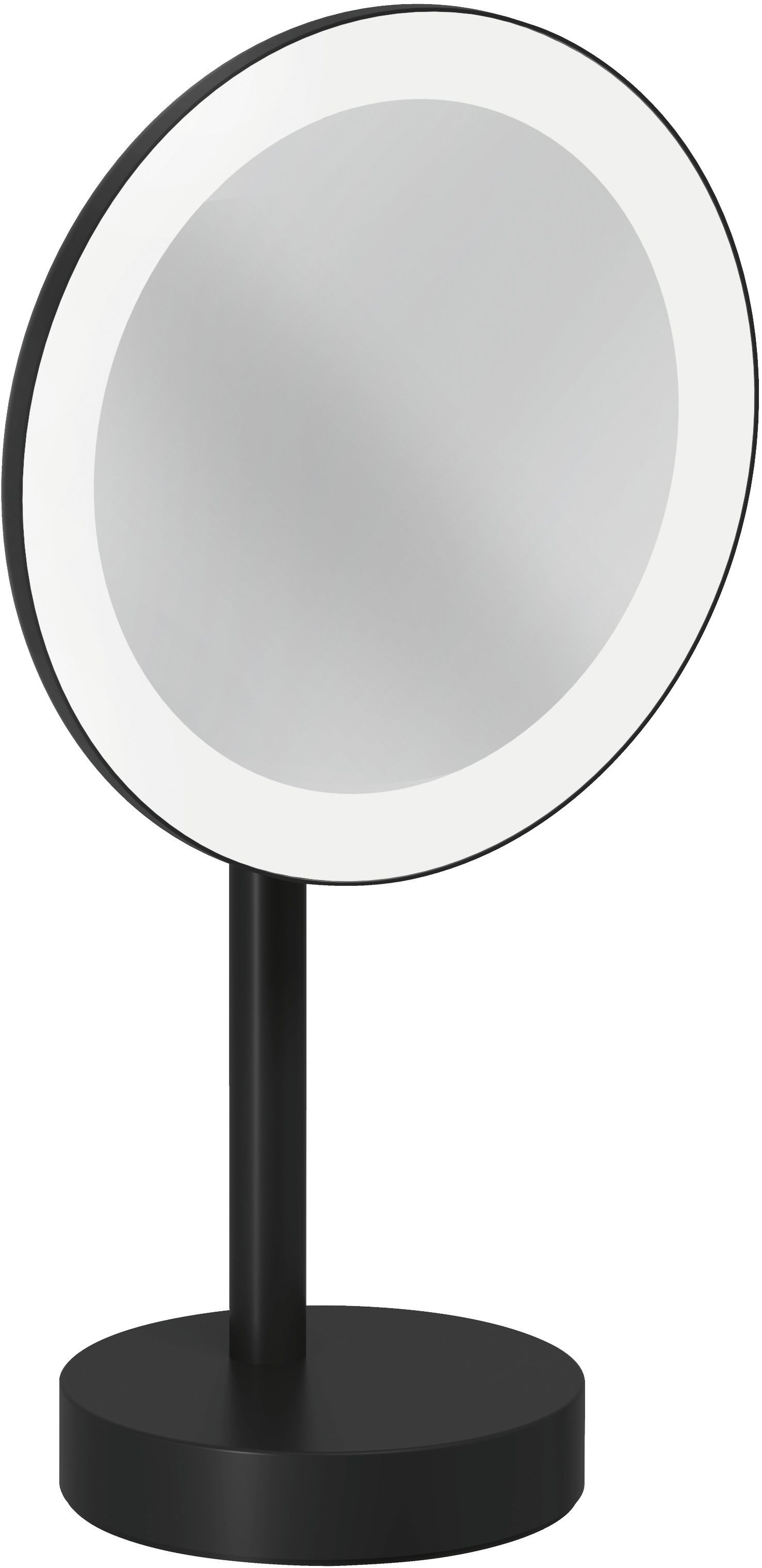 Kludi Vela R Kosmetikspiegel 20.2x35.5 cm rund mit Beleuchtung schwarz 5899539F