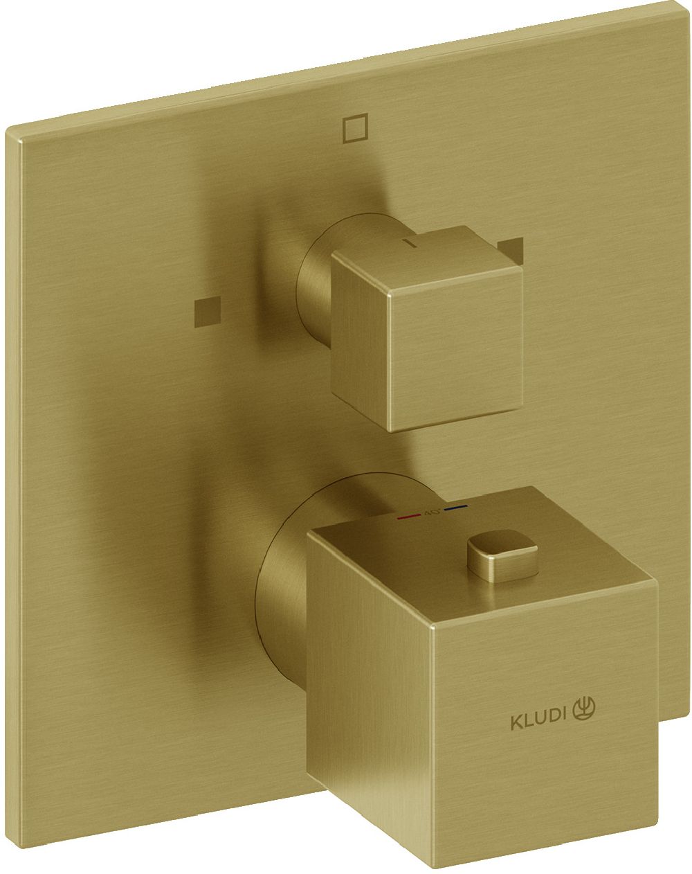 Kludi Decus Badewannen- und Duscharmatur Unterputz mit Thermostat gold 54810N075