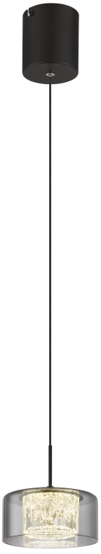 Globo Lighting Fogsy Pendelleuchte 1x6 W schwarz 15634