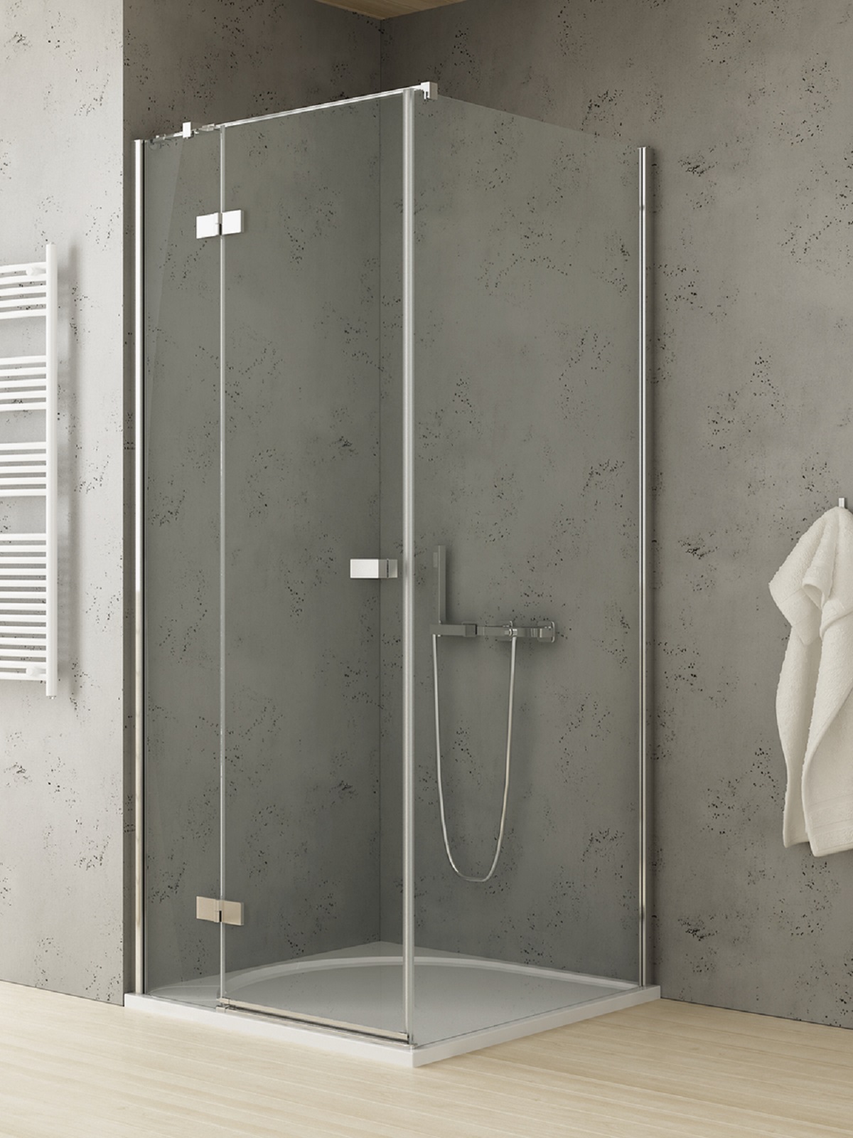 New Trendy Reflexa Dusche 110x90 cm rechteckig chrom Glanz/durchsichtiges Glas EXK-5142