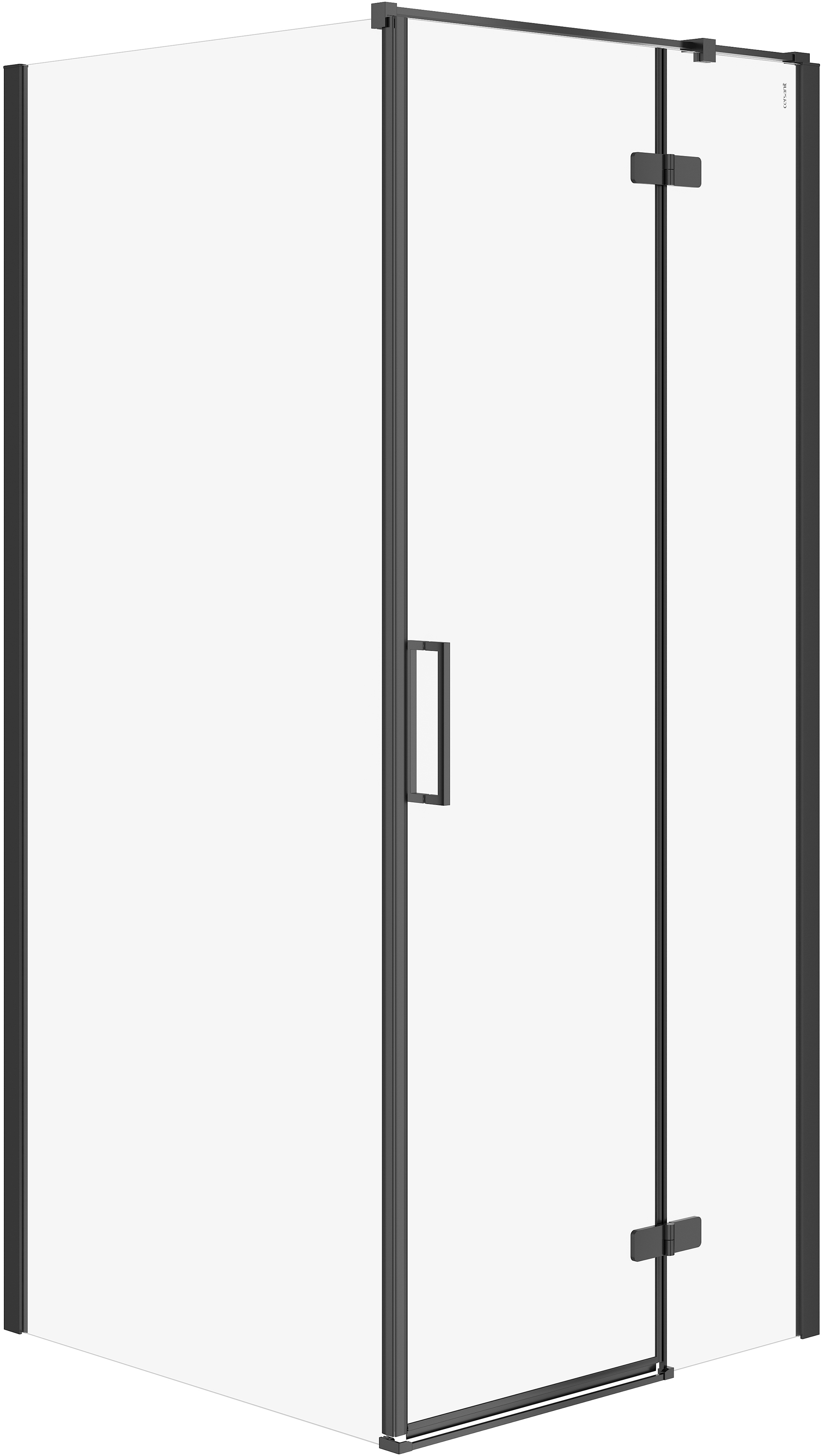 Cersanit City Dusche 90x90 cm quadratisch schwarz Matte/durchsichtiges Glas S584-103