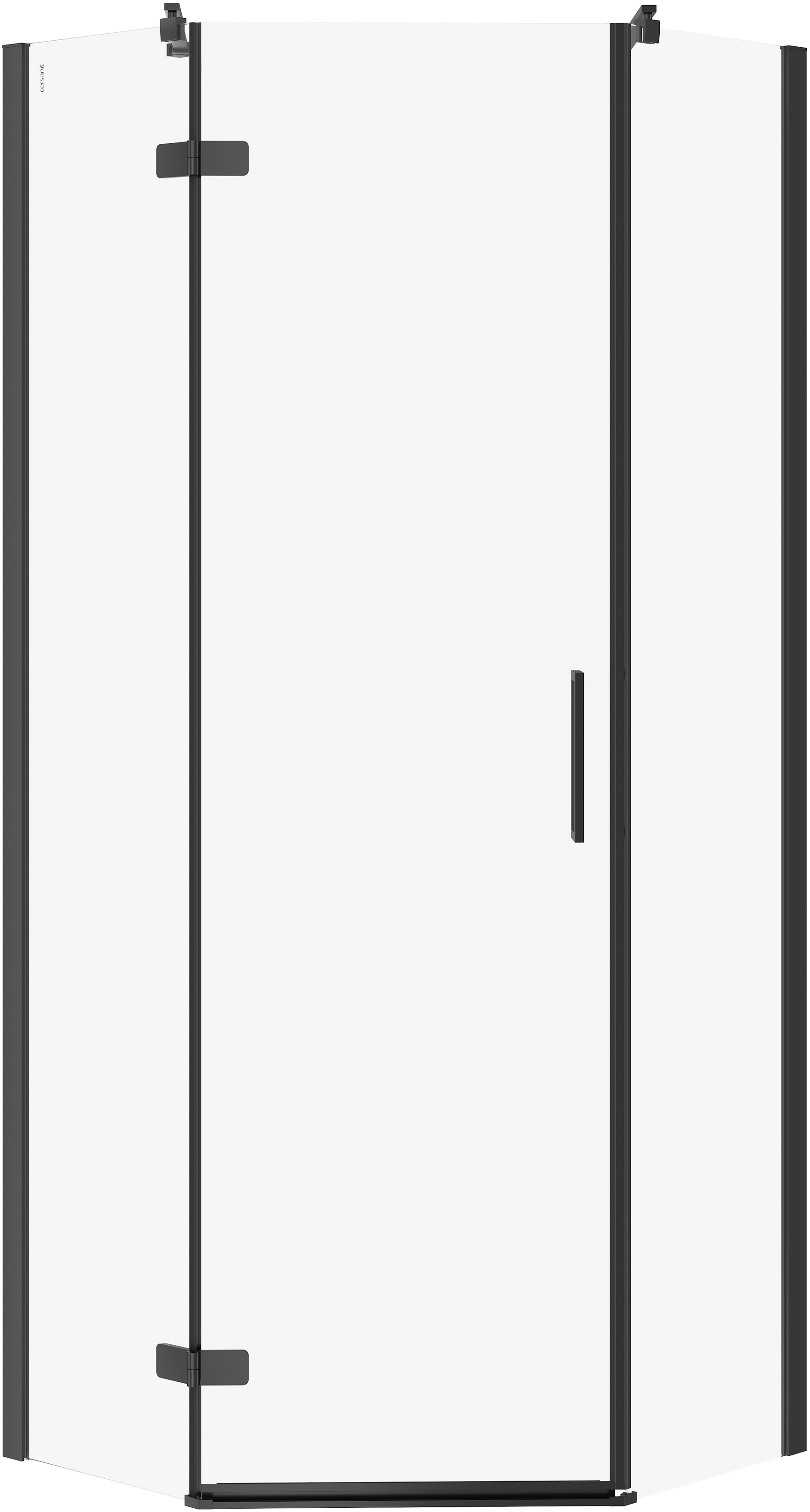 Cersanit City Dusche 80x80 cm schwarz Matte/durchsichtiges Glas S584-078