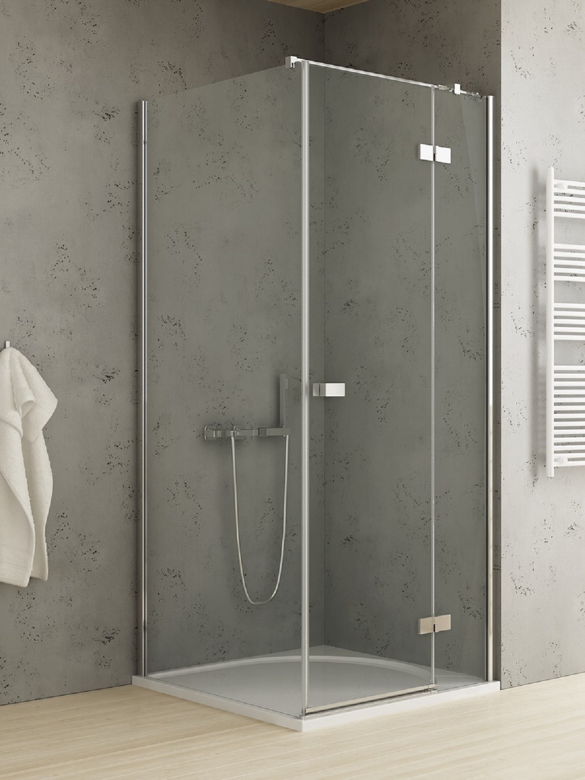 New Trendy Reflexa Dusche 110x90 cm rechteckig chrom Glanz/durchsichtiges Glas EXK-5123