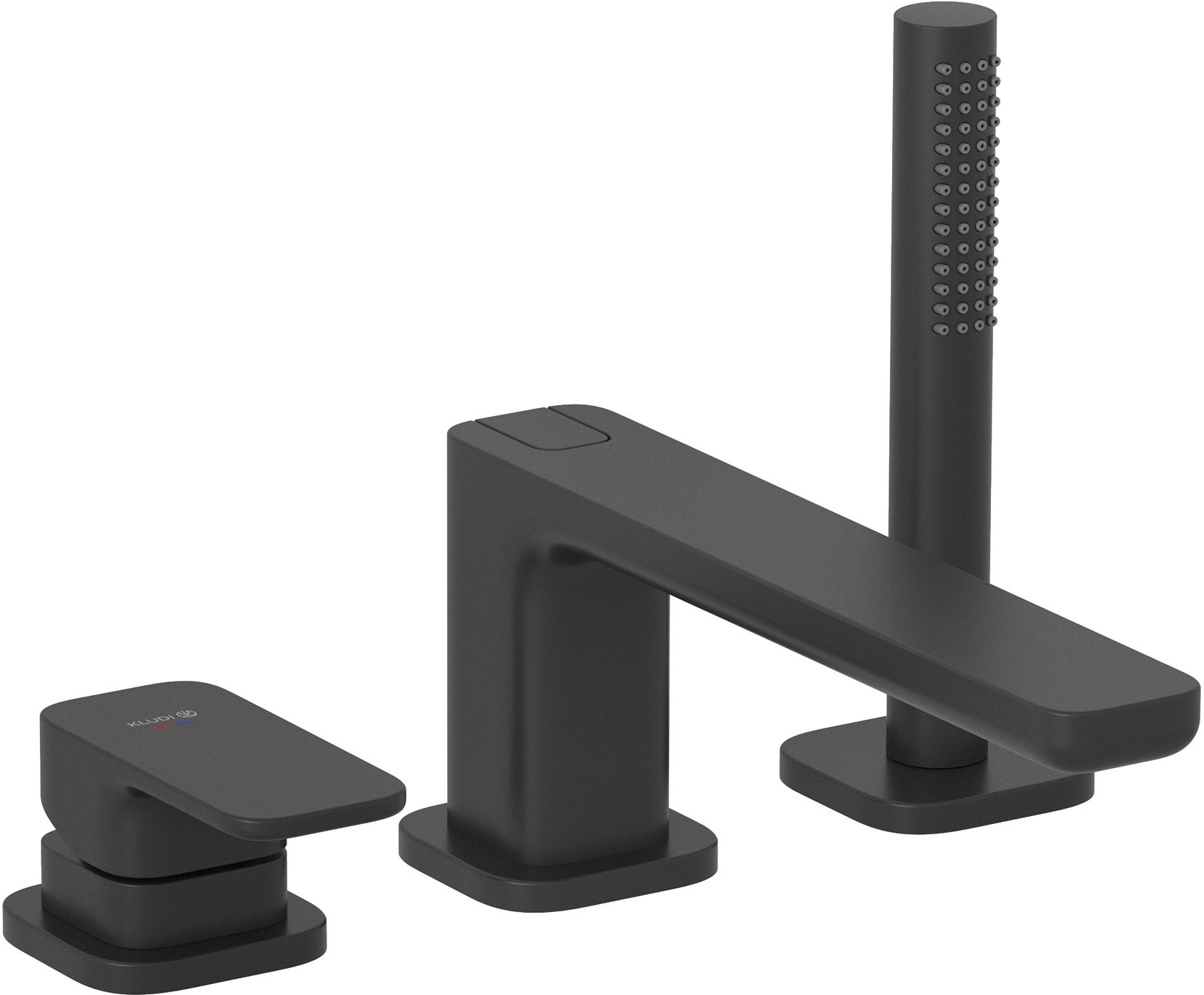 Kludi Renon Badewannen- und Duscharmatur awannenmontiert schwarz 424483975