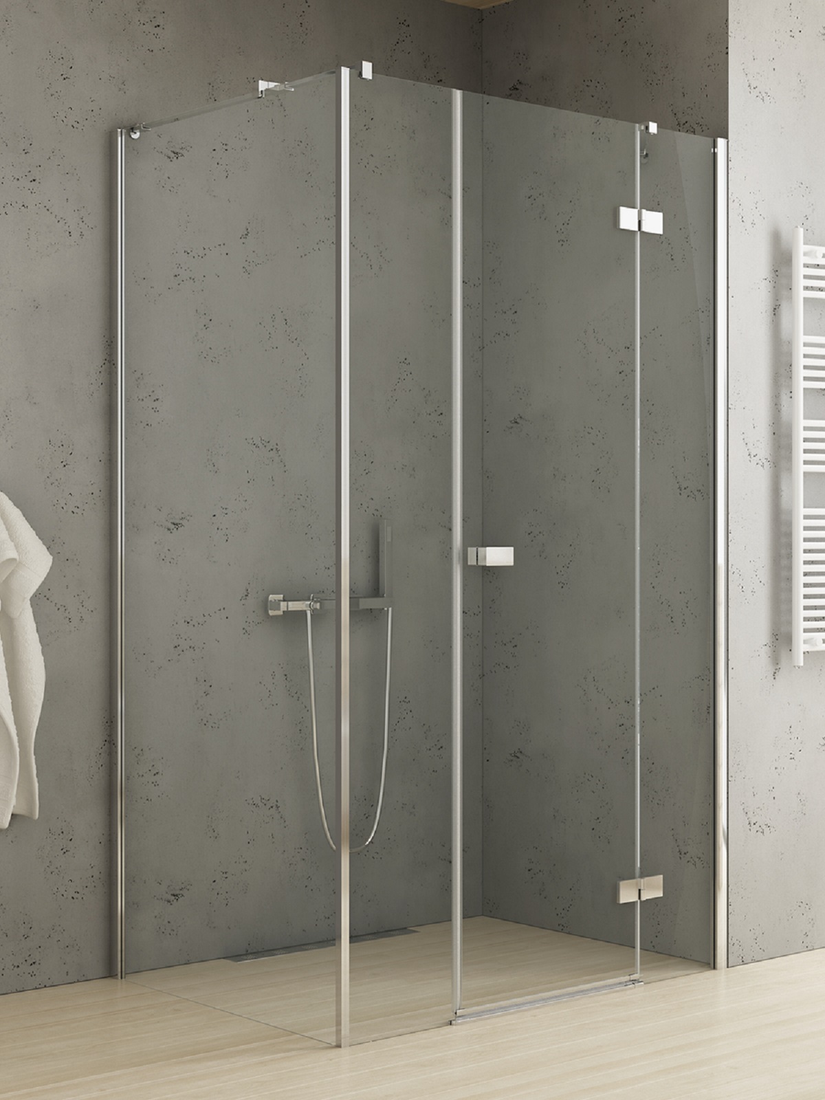 New Trendy Reflexa Dusche 150x80 cm rechteckig chrom Glanz/durchsichtiges Glas EXK-5088