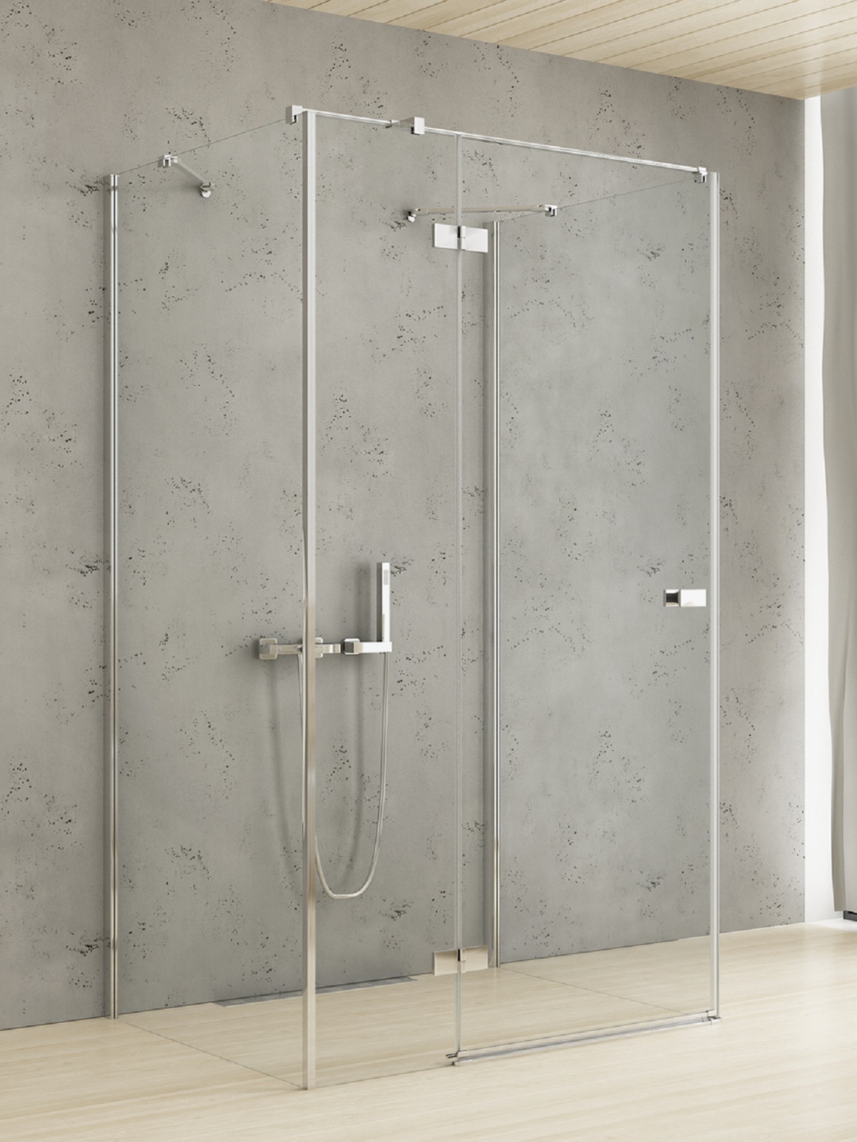 New Trendy Reflexa Dusche 120x110 cm rechteckig chrom Glanz/durchsichtiges Glas EXK-5233