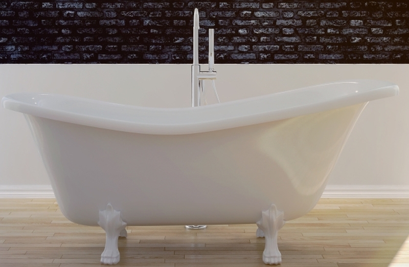 Besco Otylia Freistehende Badewanne 170x77 cm oval weiß #WKO-170-BIC