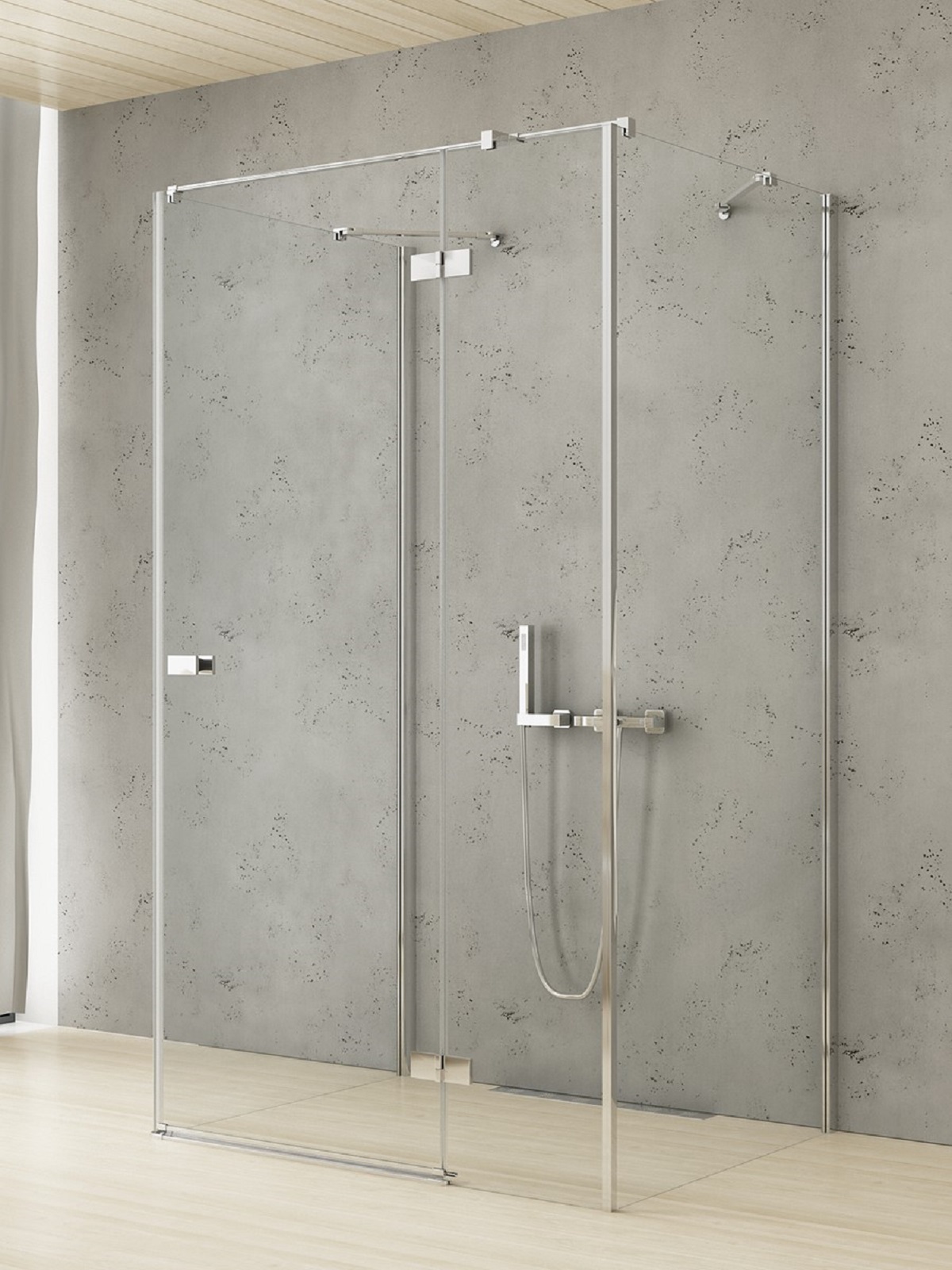 New Trendy Reflexa Dusche 120x110 cm rechteckig chrom Glanz/durchsichtiges Glas EXK-5234