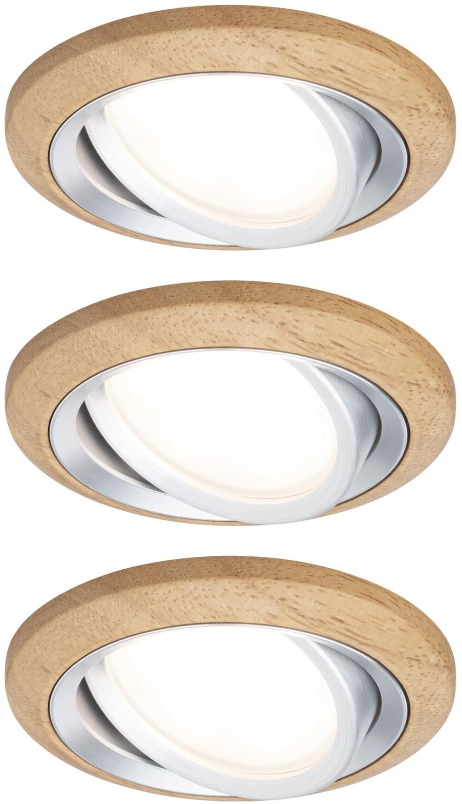 Paulmann Lanati Eingebaute Lampe 3x6 W aluminium-holz 92239