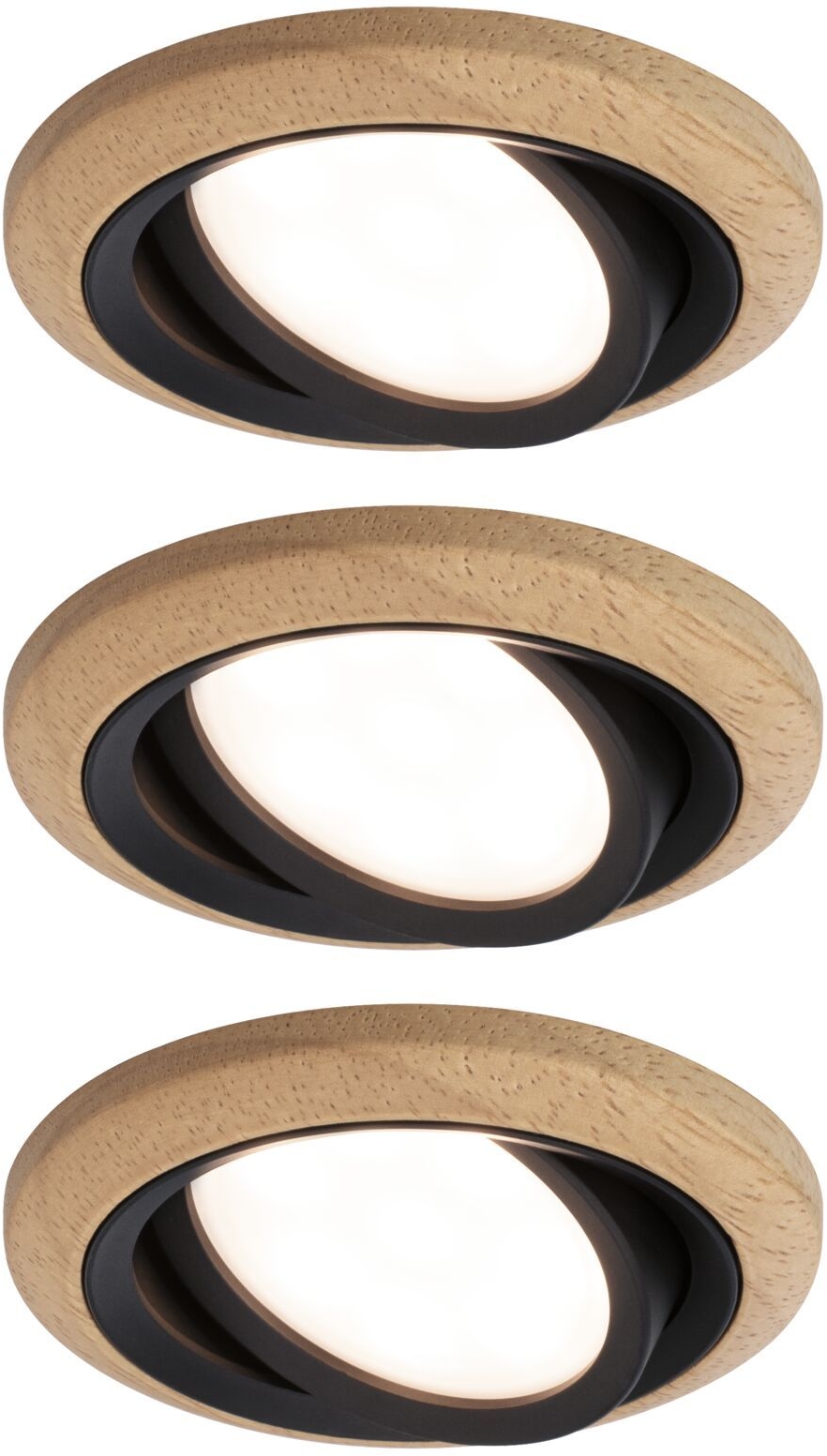 Paulmann Lanati Eingebaute Lampe 3x6 W schwarz-holz 92237