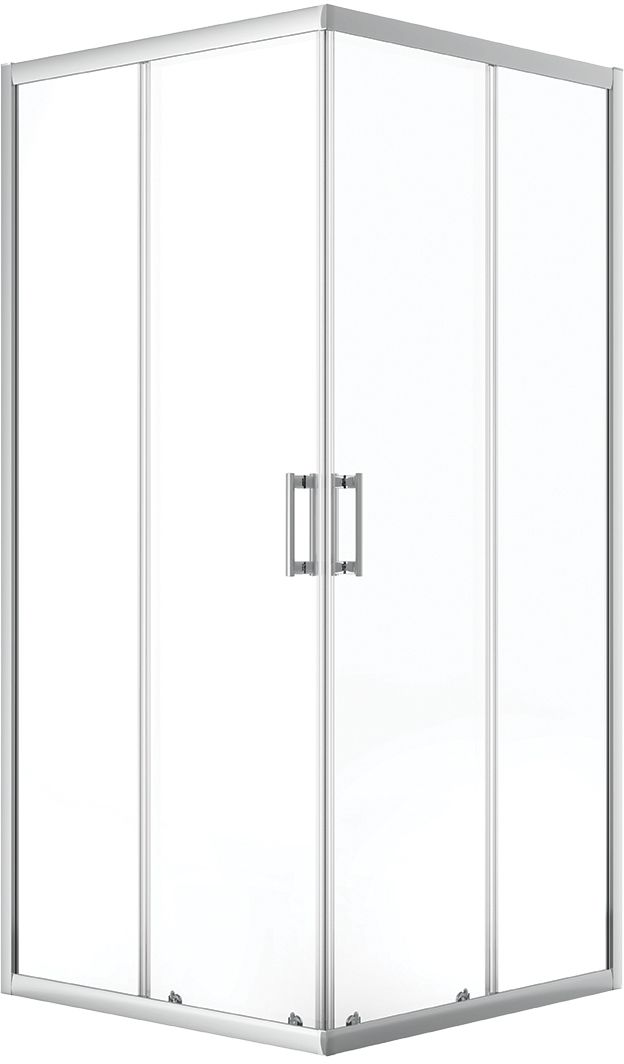 Laveo Bresso Dusche 80x80 cm quadratisch chrom Glanz/durchsichtiges Glas JKD_086K