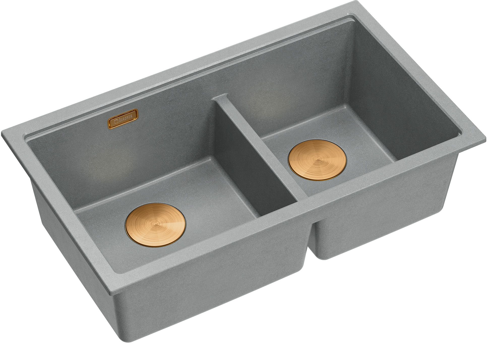 Quadron Logan graniteq-spüle 76x45 cm grau/graphit/onyx HQL7645U5_PVDC1_U