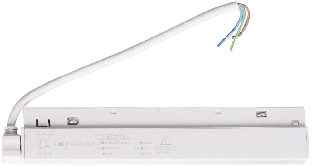 MaxLight Magnetic Schienennetzteil x W weiß MA0021