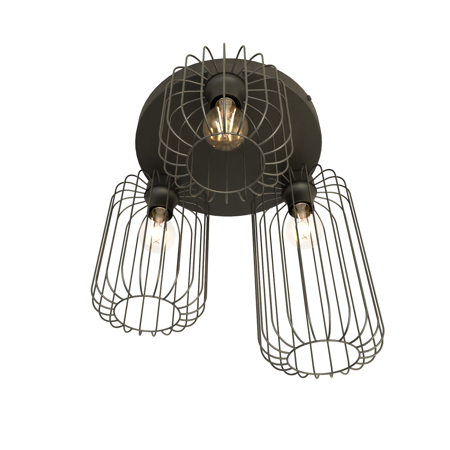 Emibig Barn Deckenlampe 3x15 W schwarz 1367/3PREM