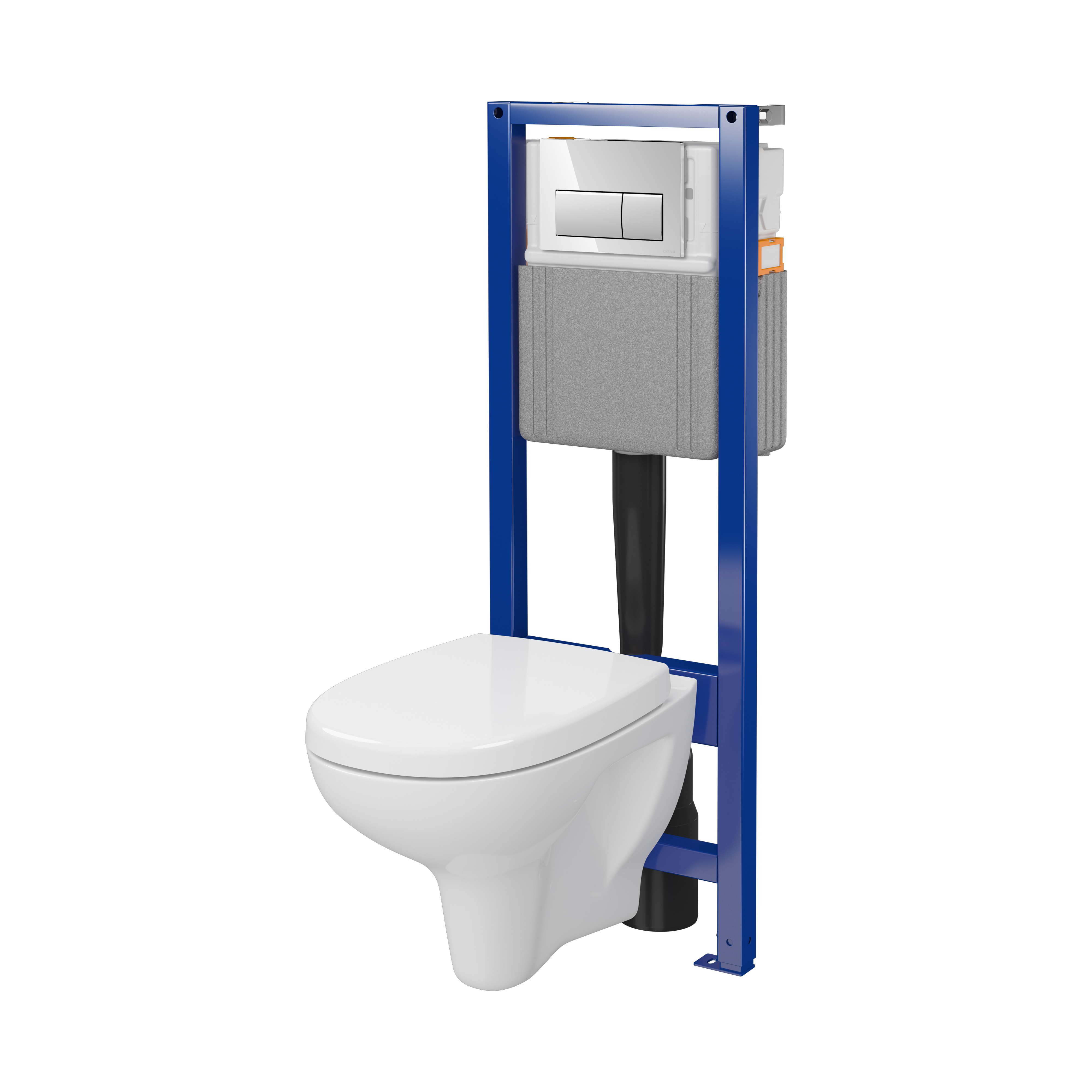 Cersanit Arteco set bestehend aus einem rahmen mit einer schüssel, einem brett und einem knopf S701-787