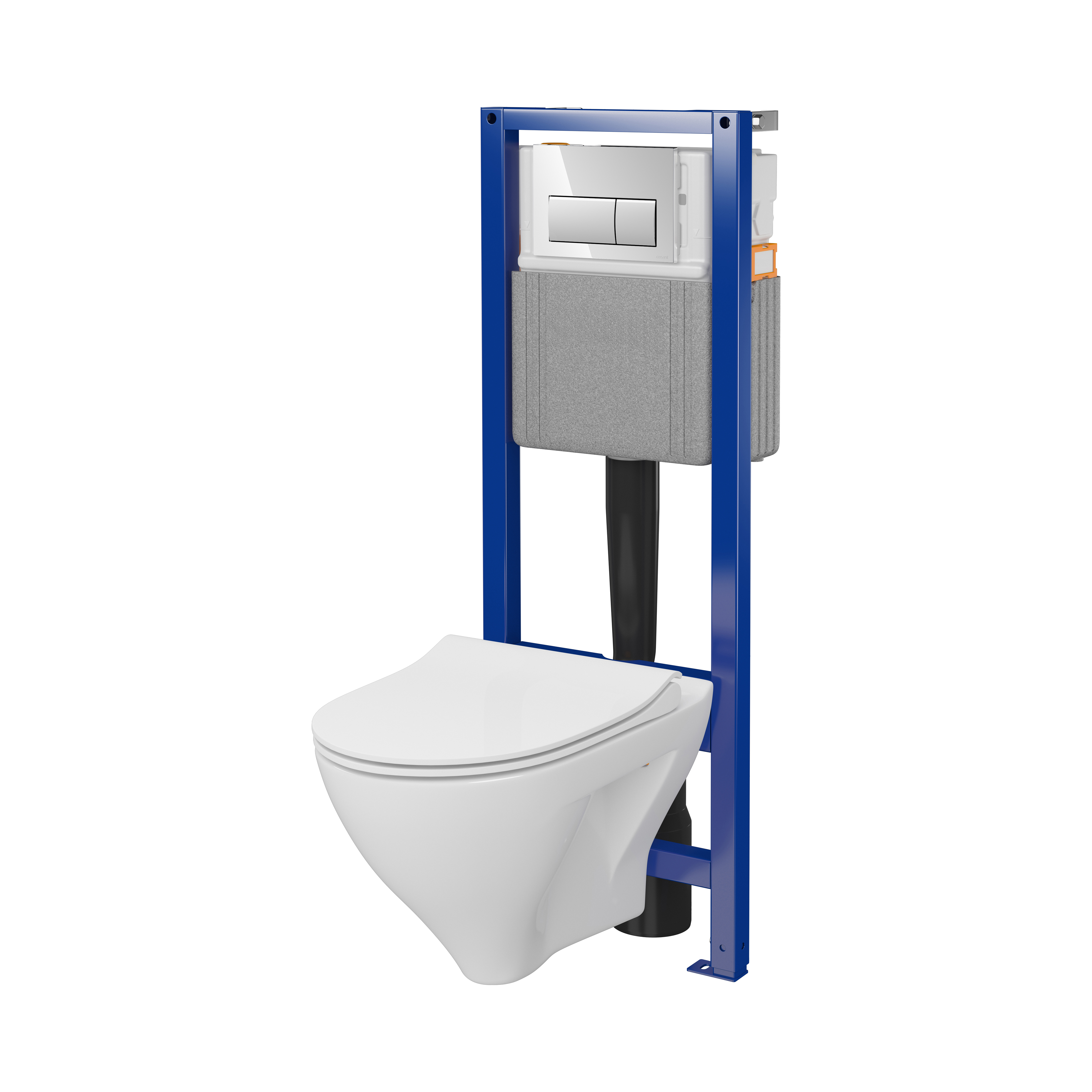 Cersanit Mille Set bestehend aus einem Rahmen mit einer Schüssel, einem Brett und einem Knopf S701-780