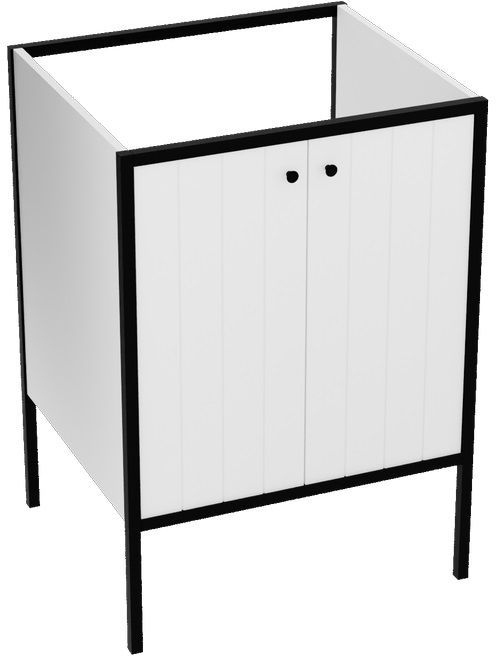 LaVita Mimir Kabinett 59x45.5x83 cm Unterschrank stehend weiß-schwarz 5900378339830