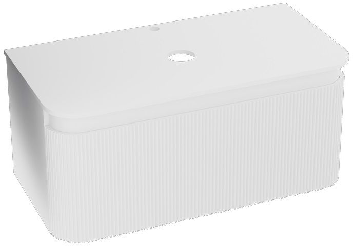 LaVita Vermont Schrank mit Arbeitsplatte 100x52x42 cm Unterschrank hängend weiß 5900378339823