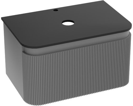 LaVita Vermont Schrank mit Arbeitsplatte 80x50x50 cm Unterschrank hängend grau 5900378339793