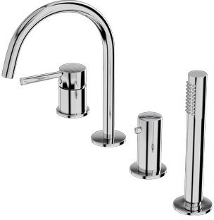 LaVita Orion badewannen- und duscharmatur awannenmontiert chrom 5900378341482