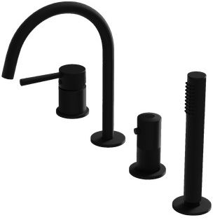 LaVita Orion badewannen- und duscharmatur awannenmontiert schwarz 5900378341499