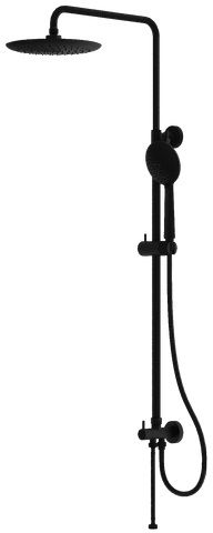 LaVita Orion Duschset Wandmontage mit Regenbrause schwarz 5900378346166