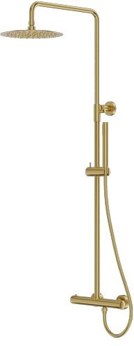 LaVita Orion Duschset Wandmontage mit Thermostat mit Regenbrause gold 5900378341659