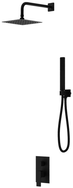 LaVita Aquila Duschset Unterputz mit Kopfbrause schwarz 5900378342977