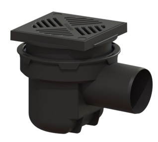 Kessel Kellerabfluss 20 cm schwarz 52101